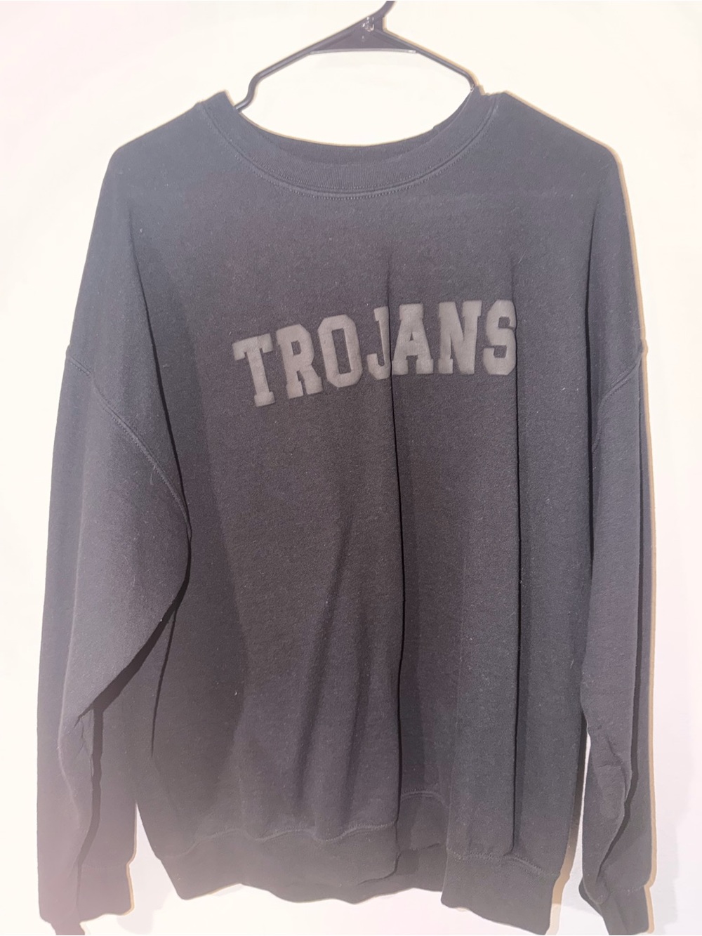 Black Trojans Crewneck Sweatshirt - Gildan